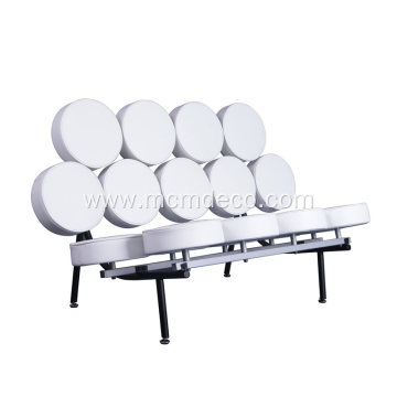 White Nelson Marshmallow Leather Sofa